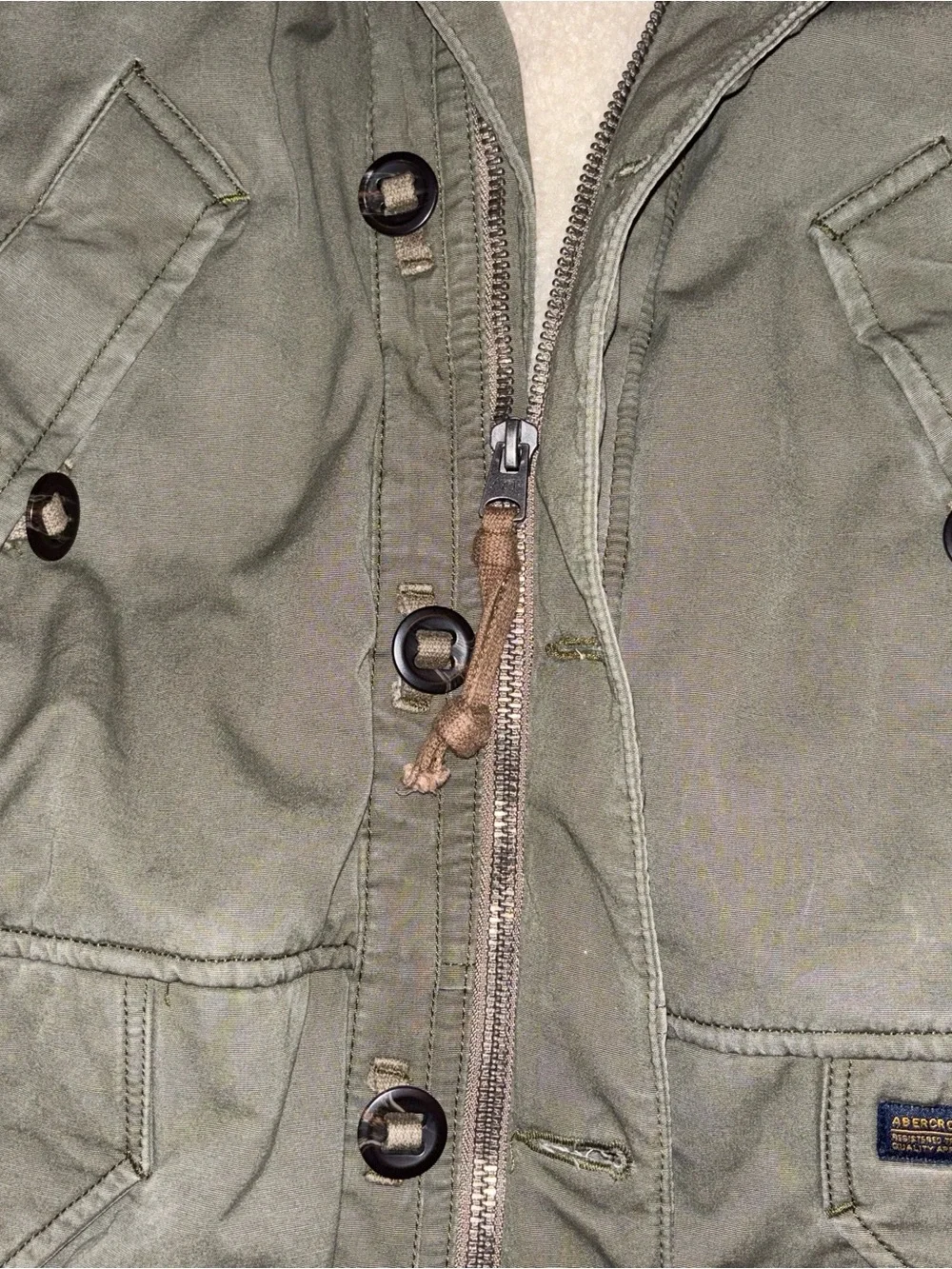 Abercrombie & Fitch Men’s Faux Fur Parka Jacket size Small